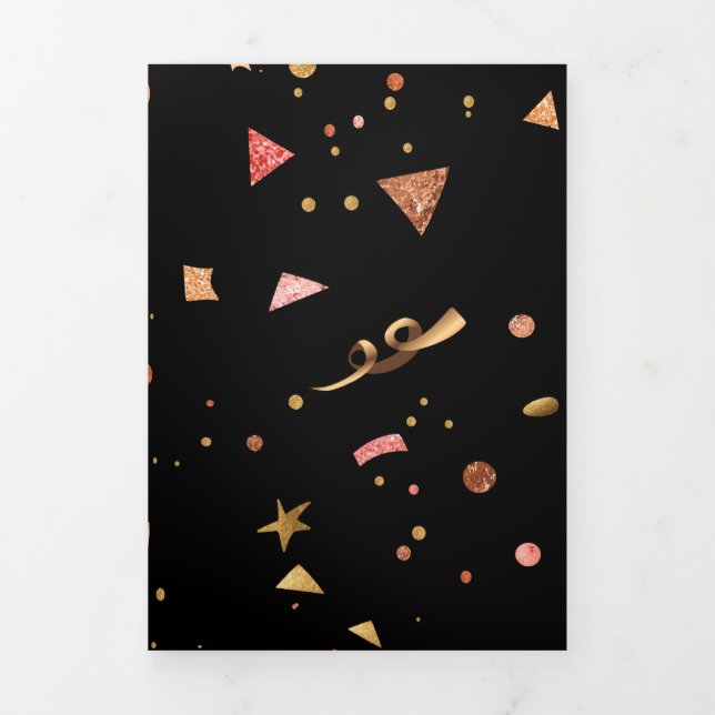 Festliche Ornamente 2 Dreifach Gefaltete Urlaubskarte (Cover)