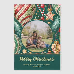 Festliche Ornamente Foto Magnet