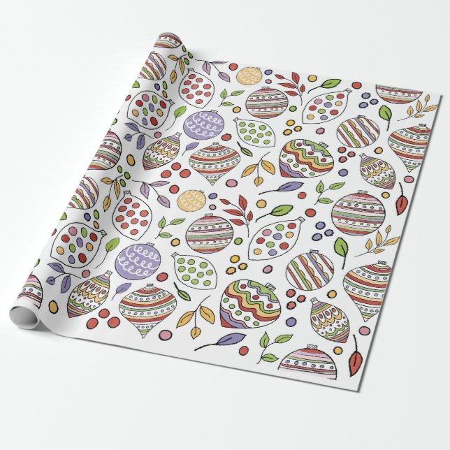 Festliche Ornamente Geschenkpapier (Ungerollt)