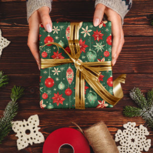 Festliche Ornamente Nahtloses Muster Geschenkpapier