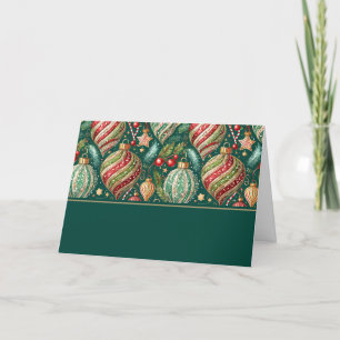 Festliche Ornamente Vier Foto Feiertagskarte