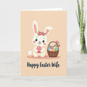 Festliche Osterhasen- und Ostereierkarte Karte