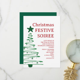 Festliche Party-Feier Weihnachts-Einladungen Dankeskarte