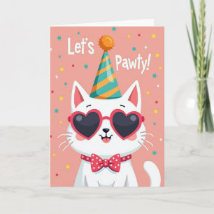 Festliche Party-Katzenkarte Karte