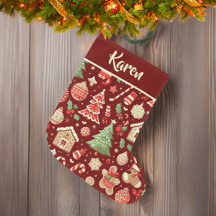 Festliche Personalisierte Weihnachtsburg Großer Weihnachtsstrumpf