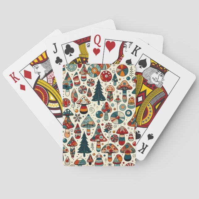 Festliche Pilze Spielkarten (Rückseite)