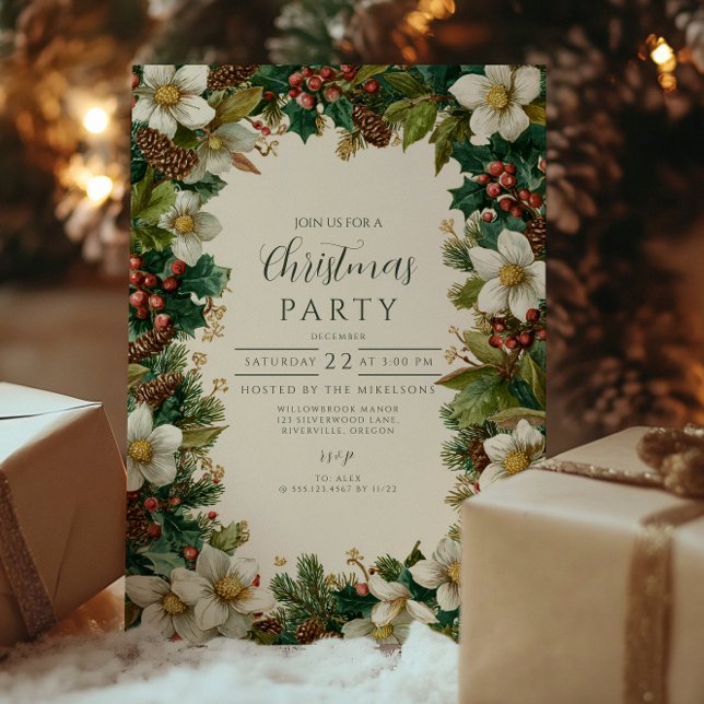 Festliche Pinecone und Weihnachten Einladung (Von Creator hochgeladen)