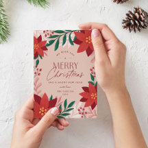Festliche Poinsettia-Blume Weihnachten