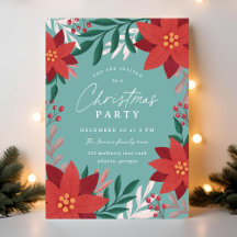 Festliche Poinsettia Blume Weihnachts-Party