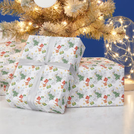 Festliche Polar Bären Weihnachtsfeiertag Geschenkpapier
