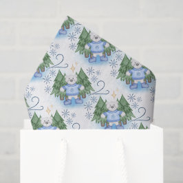 Festliche Polar Bären Weihnachtsfeiertag Seidenpapier