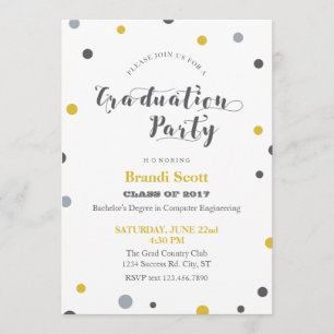 Festliche Punkt-Abschluss-Einladung Einladung