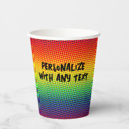 Festliche Punkte Regenbogen Cool fröhlicher Spaß f Pappbecher