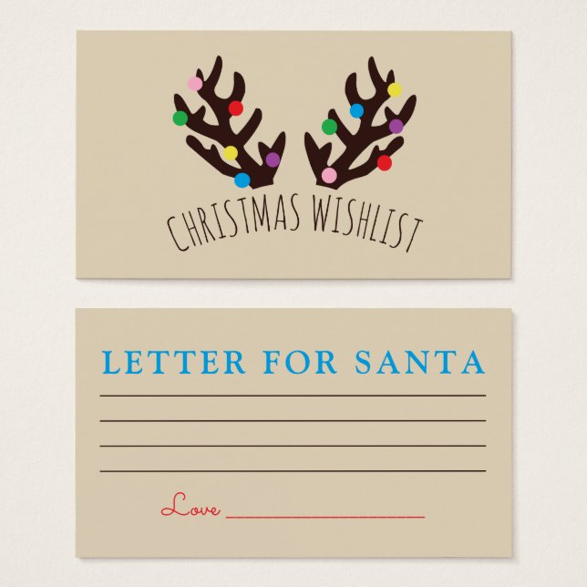 Festliche Rentierfäule, Weihnachtswishlist (Vorne & Hinten)