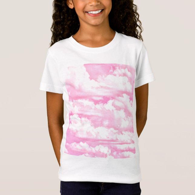 Festliche rosa Rosenwolken T-Shirt (Vorderseite)