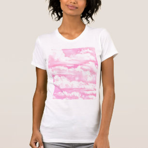Festliche rosa Rosenwolken T-Shirt