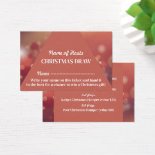 Festliche Rosa, Weihnachten Party Raffles Tickets