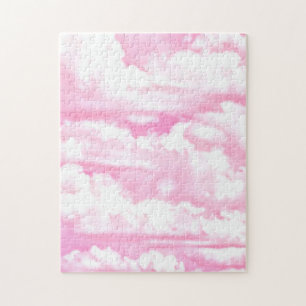 Festliche rosa Wolken Puzzle