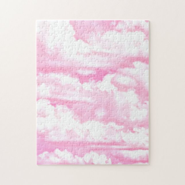 Festliche rosa Wolken Puzzle (Vertikal)