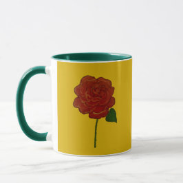 Festliche Rosenhandbemalung Tasse