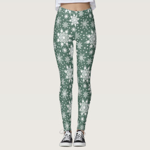 Festliche rote Schneeflocken-Weihnachtsleggings fü Leggings