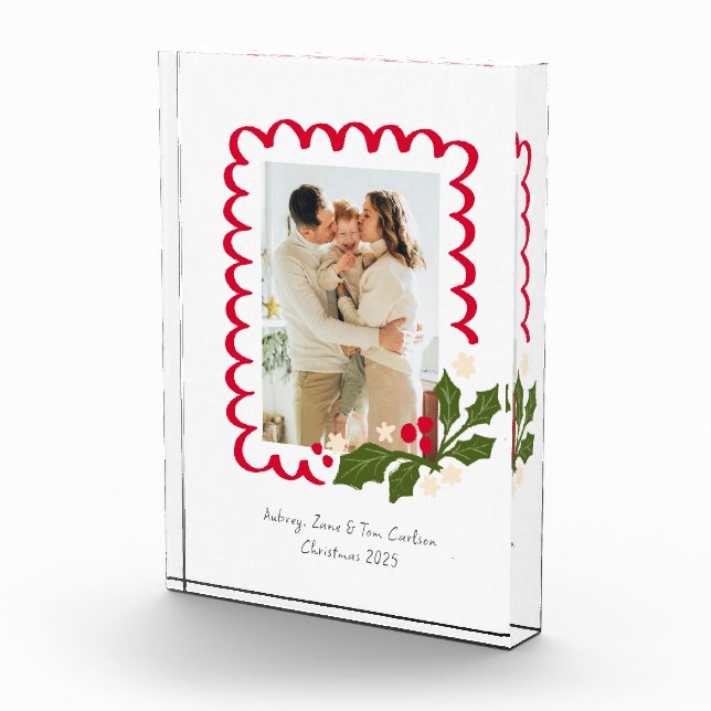 Festliche Scallop-Rahmen mit Weihnachts-Momento Fotoblock (Rechts)