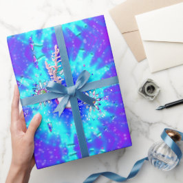 Festliche Schneeflocken Geschenkpapier
