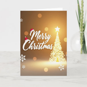 Festliche Schrift-Weihnachtskarte Karte