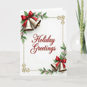 Festliche Schriftzug-Weihnachtskarte Karte