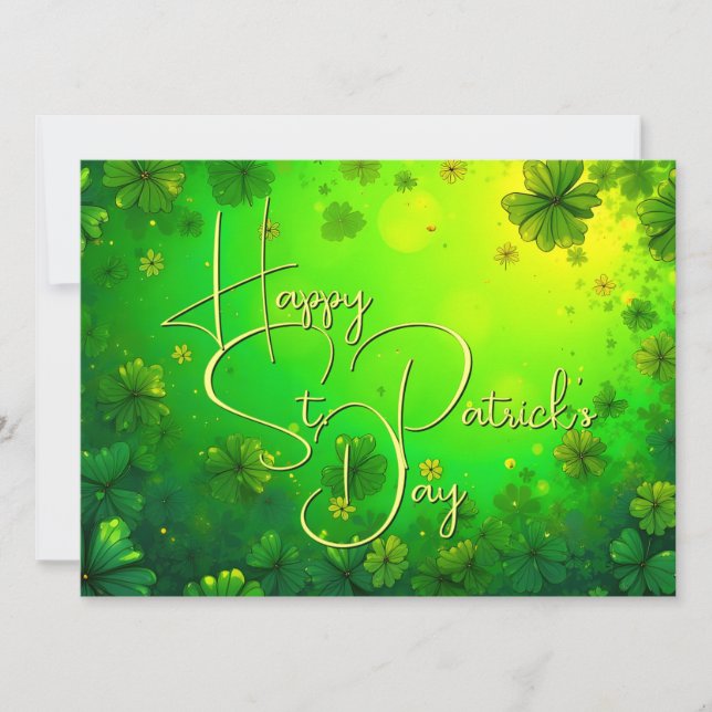 Festliche St. Patrick’s Day Grüße (Vorderseite)