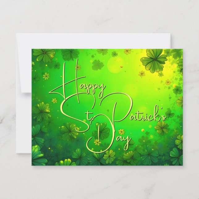 Festliche St. Patrick’s Day Grüße (Vorderseite)