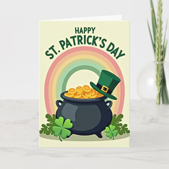 Festliche St. Patrick's Day Karte (Vorderseite)