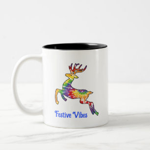 Festliche Stimmung Tie Dye Rentier Tasse