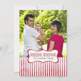 Festliche Streifen Foto Feiertag Gruß Feiertagskarte