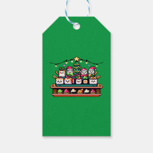 Festliche Sushi Weihnachtsbaum - Niedliche Pixel A Geschenkanhänger