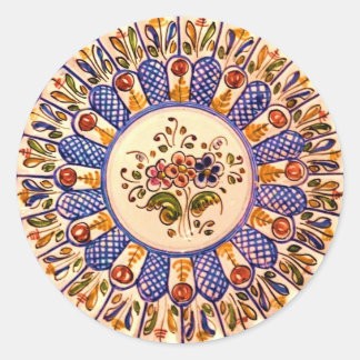 Festliche Talavera Cinco Runder Aufkleber