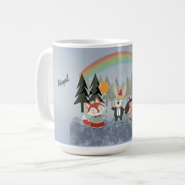 Festliche Tiere Kaffeetasse (Vorderseite Links)