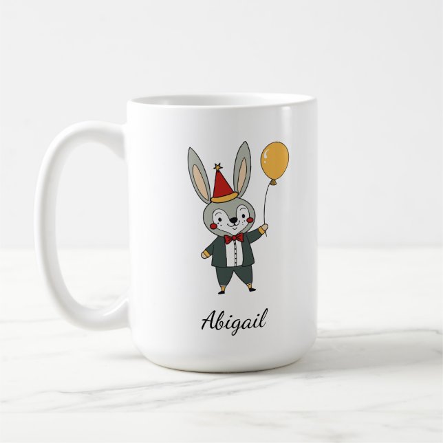 Festliche Tiere - Kaninchen Kaffeetasse (Links)
