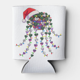 Festliche tropische Zimmerpflanze mit Weihnachtsma Dosenkühler