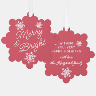 Festliche und elegante Frohe Festtage Ornament Karte