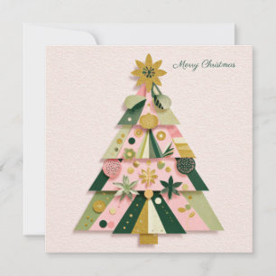 Festliche und elegante Weihnachtsbaum-Grußkarte Feiertagskarte