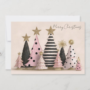 Festliche und elegante Weihnachtsbaum-Grußkarte Feiertagskarte