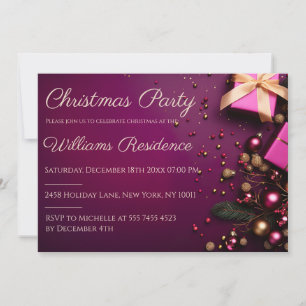 Festliche und elegante Weihnachtsfeier Party Einla Einladung