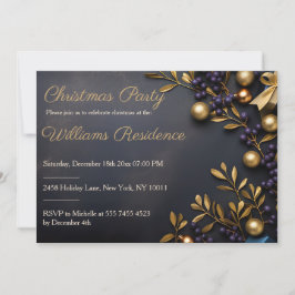 Festliche und elegante Weihnachtsfeier Party Einla Einladung