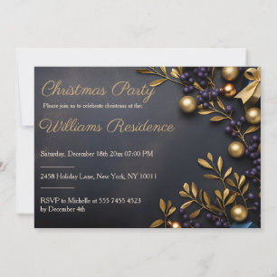 Festliche und elegante Weihnachtsfeier Party Einla Einladung