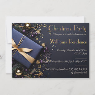 Festliche und elegante Weihnachtsfeier Party Einla Feiertagskarte