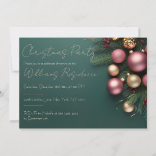 Festliche und elegante Weihnachtsfeier Party Einla Feiertagskarte