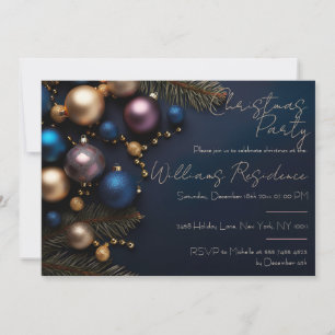 Festliche und elegante Weihnachtsfeier Party Einla Feiertagskarte
