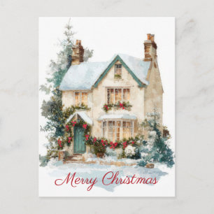 Festliche und elegante Weihnachtsgruß-Postkarte Postkarte