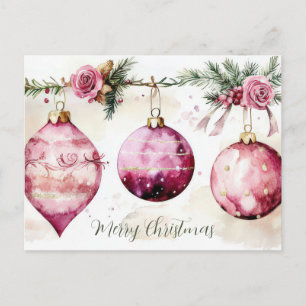 Festliche und elegante Weihnachtsgruß-Postkarte Postkarte